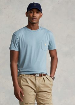 jersey zsebes póló-mindenhez passzol 268048244 férfiak Ralph Lauren kék jegyzet