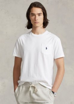 jersey zsebes póló-mindenhez passzol 268048248 férfiak Ralph Lauren fehér