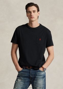 jersey zsebes póló-mindenhez passzol 268048251 férfiak Ralph Lauren rl fekete