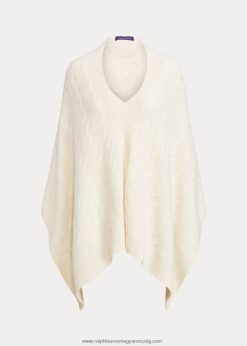 kábel kasmír poncsó sál 2680485593 nők Ralph Lauren pergamen krém
