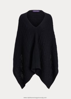 kábel kasmír poncsó sál 2680485595 nők Ralph Lauren fekete