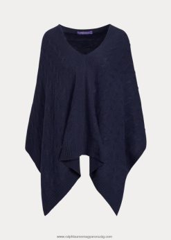 kábel kasmír poncsó sál 2680485596 nők Ralph Lauren haditengerészet