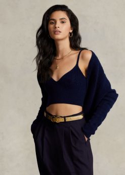 kábel kötésű gyapjú-kasmír karkötő 2680483115 nők Ralph Lauren haditengerészet