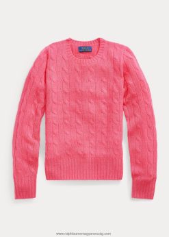 kábel kötésű kasmír pulóver 2680487204 gyerekek Ralph Lauren terra rózsa