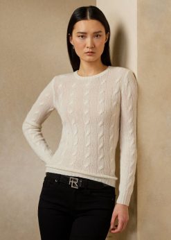 kábel kötésű kasmír pulóver 2680489139 nők Ralph Lauren lux krém