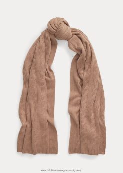 kábel kötésű kasmír sál 2680485616 nők Ralph Lauren teve