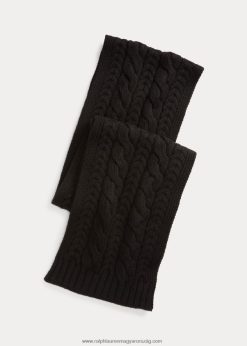 kábel kötésű kasmír sál 2680489004 férfiak Ralph Lauren fekete