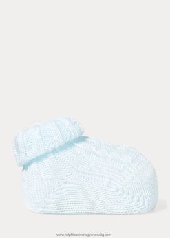 kábel kötésű pamutcipők 2680488043 baba Ralph Lauren kék