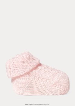 kábel kötésű pamutkeverék csizma 2680488045 baba Ralph Lauren rózsaszín