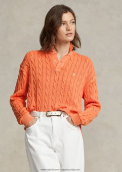 kábel pamut póló 2680483175 nők Ralph Lauren naplemente égbolt