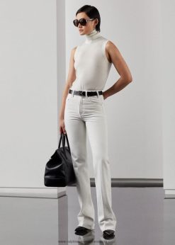 kaida laza bootcut farmer 2680489327 nők Ralph Lauren gyöngyfehér