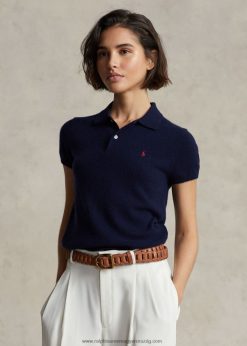 karcsú szabású kasmír póló 2680483181 nők Ralph Lauren vadásztengerészet