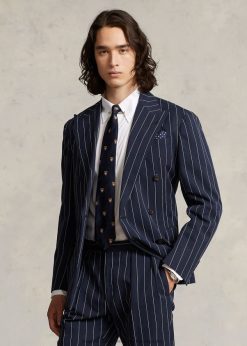 karcsú szabású poplin ing 268048651 férfiak Ralph Lauren fehér