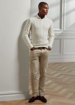 karcsú szabású sztreccs farmer 26804851 férfiak Ralph Lauren homok