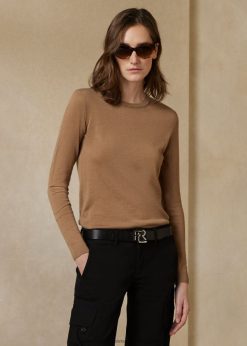 kasmír nyakú pulóver 2680489350 nők Ralph Lauren teve