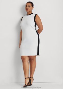 kéttónusú ujjatlan pulóverruha 2680484571 nők Ralph Lauren fehér fekete