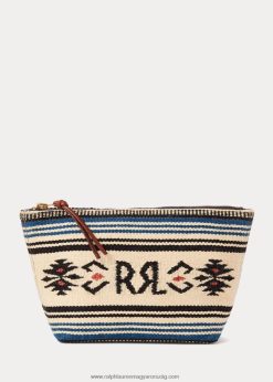 kézzel szőtt jacquard tasak 2680482233 férfiak Ralph Lauren krém multi/barna
