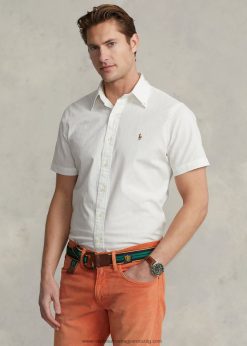 klasszikus fazonú chambray ing 268048832 férfiak Ralph Lauren fehér