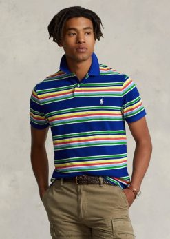 klasszikus fazonú csíkos hálós póló 268048722 férfiak Ralph Lauren örökség királyi multi