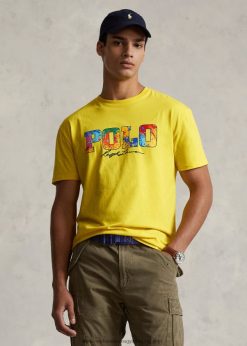 klasszikus fazonú logós mez póló 268048388 férfiak Ralph Lauren citromzúzás