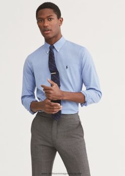 klasszikus fazonú poplin ing 2680488648 férfiak Ralph Lauren kék
