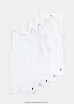 klasszikus nedvszívó tank alsóing 5 db 268048228 férfiak Ralph Lauren fehér