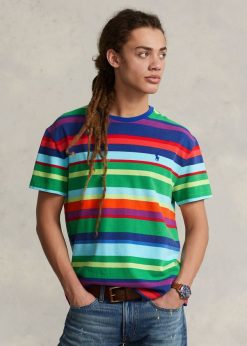 klasszikus szabású csíkos hálós póló 268048492 férfiak Ralph Lauren szár multi