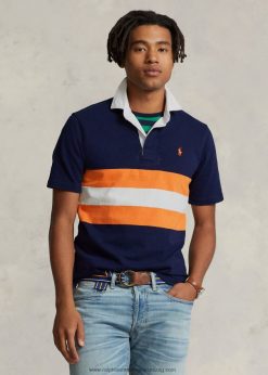 klasszikus szabású csíkos jersey rögbi ing 268048539 férfiak Ralph Lauren tengerjáró hajó multi