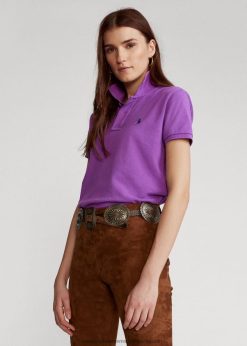 klasszikus szabású hálós póló 2680489237 nők Ralph Lauren paloma lila