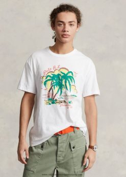 klasszikus szabású mez grafikus póló 268048265 férfiak Ralph Lauren nevis