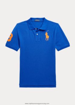 klasszikus szabású nagy pónihálós pólóing 2680486626 gyerekek Ralph Lauren zafír csillag multi