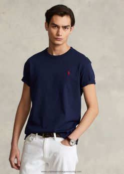 klasszikus szabású nehézsúlyú trikó póló 268048236 férfiak Ralph Lauren newporti haditengerészet