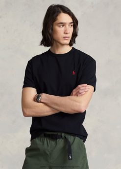 klasszikus szabású nehézsúlyú trikó póló 268048237 férfiak Ralph Lauren fekete