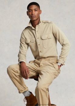 klasszikus szabású twill munkaing 2680488435 férfiak Ralph Lauren khaki