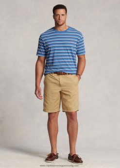 klasszikus szabású vászon-pamut rövidnadrág 2680481924 férfiak Ralph Lauren cafe tan