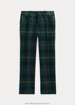 kockás gyapjú öltönynadrág 2680485889 gyerekek Ralph Lauren zöld kék/piros tellow de