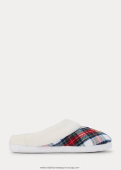 kockás logós papucs 2680489718 nők Ralph Lauren krémszínű pléd