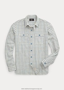 kockás szőtt munkaing 2680481731 férfiak Ralph Lauren krém/kék