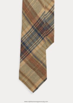 kockás vászonnyakkendő 2680482225 férfiak Ralph Lauren khaki multi