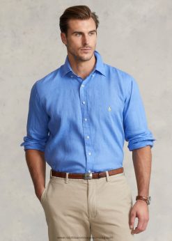 könnyű vászon ing 2680481553 férfiak Ralph Lauren kikötő sziget kék