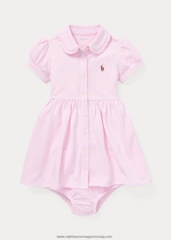 kötött hálós oxford ruha és virágzó 2680487850 baba Ralph Lauren karmel rózsaszín