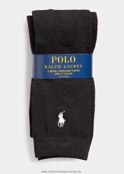 láb nélküli harisnya 2 db 2680487257 gyerekek Ralph Lauren fekete
