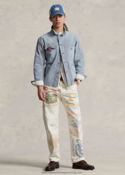 laza szabású grafikus asztalos farmer 2680481087 férfiak Ralph Lauren lonc