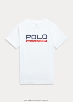 logo teljesítmény jersey póló 2680489792 gyerekek Ralph Lauren kerámia fehér