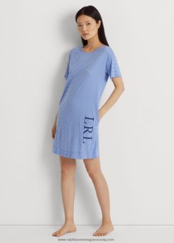 logós csíkos trikó alvó póló 2680483953 nők Ralph Lauren kék csík