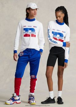 logós gofri kötött álnyakú ing 2680483426 egynemű Ralph Lauren fehér