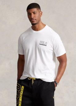 logós jersey crewneck póló 2680481490 férfiak Ralph Lauren fehér