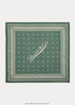 logós pamut bandanna 2680482231 férfiak Ralph Lauren kifakult zöld/krém