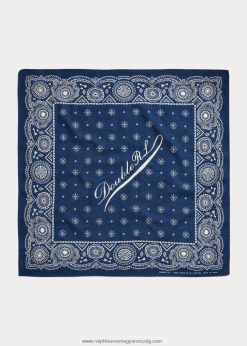 logós pamut bandanna 2680485486 férfiak Ralph Lauren indigó/krém