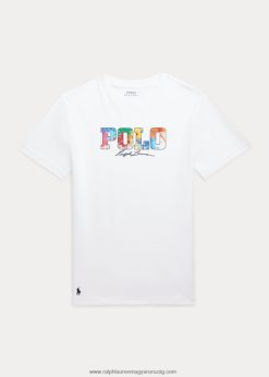 logós pamut dzsörzé póló 2680485988 gyerekek Ralph Lauren fehér